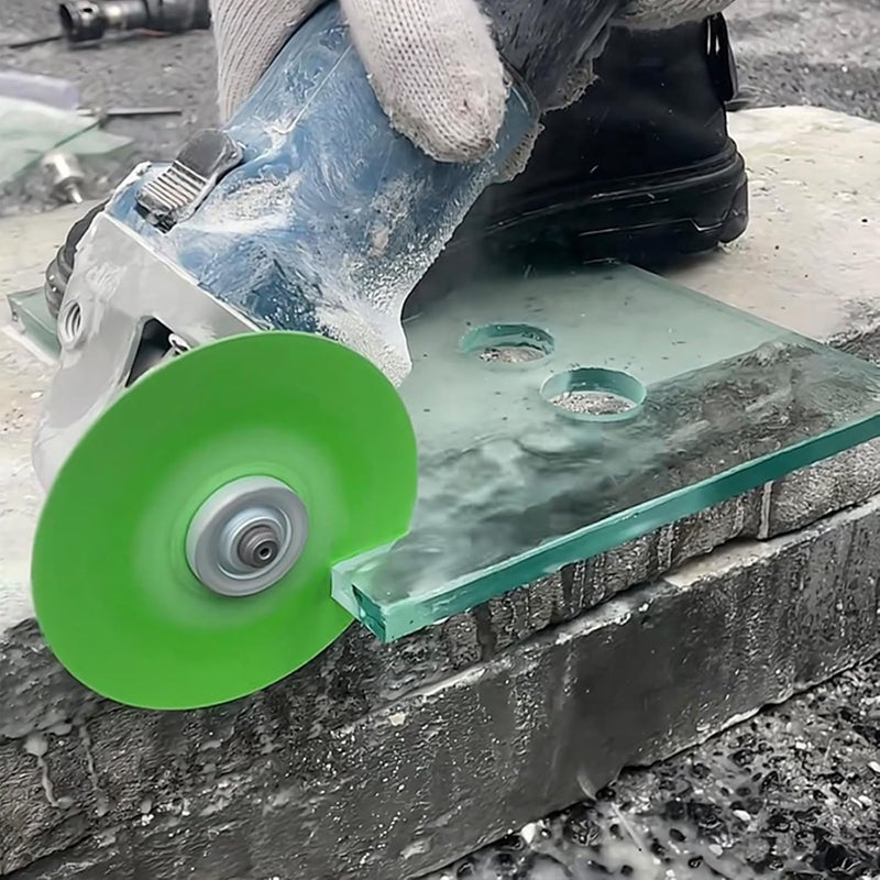 JonPhoe Glass Cutting Disc 4 Inch for Angle Grinder, Ultra-Thin Diamond Saw Blade Wheel for Glass Tile Marble Ceramic Jade (5Pcs 4") - Image 4